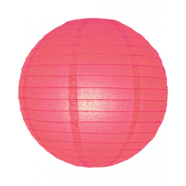 8" Paper Lantern Coral Regular Wire 